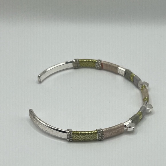Stella & Dot Colorblock silver cuff bracelet - Picture 8 of 10